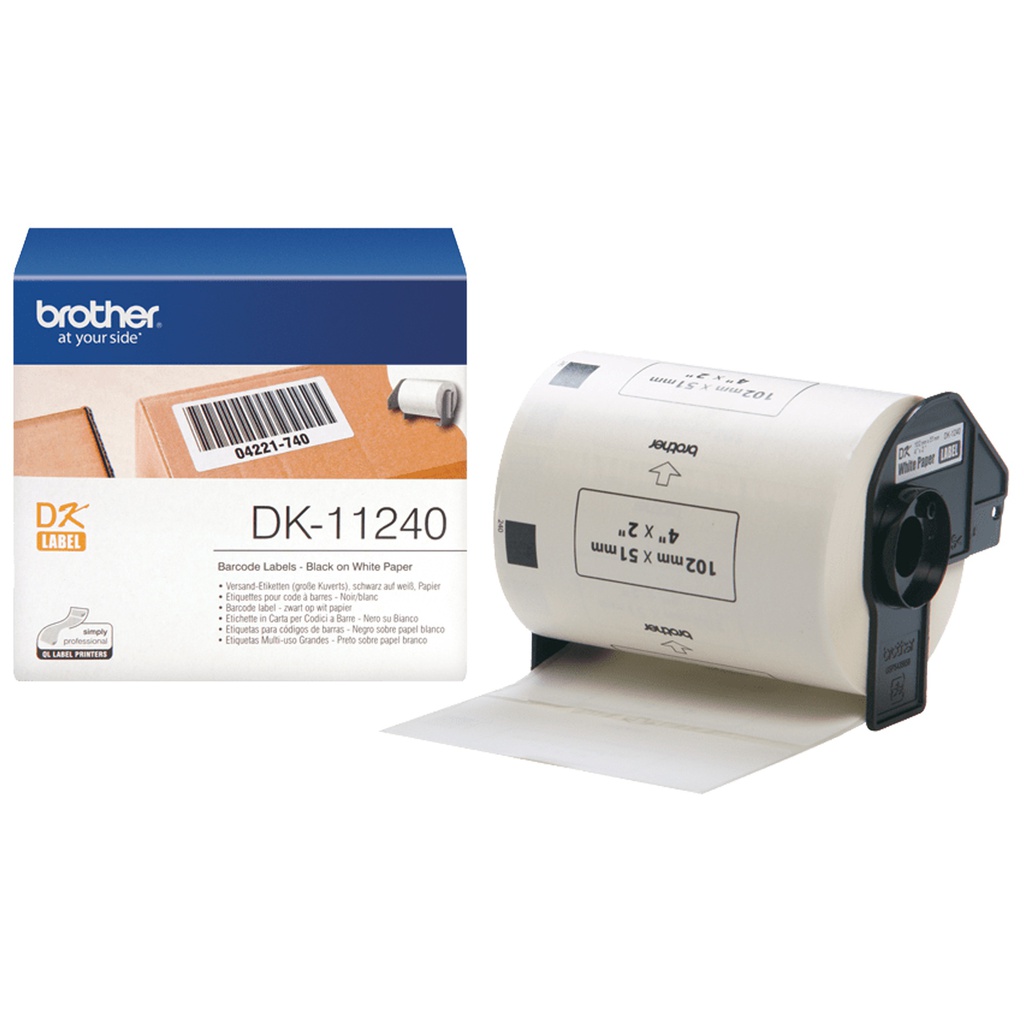 600 ETICHETTE ADESIVE IN CARTA NERO/BIANCO 102mm x 51mm
