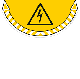 ADESIVO SEGNALATORE da TERRA ''Rischio Elettrico'' 70x35cm Take Care Cep