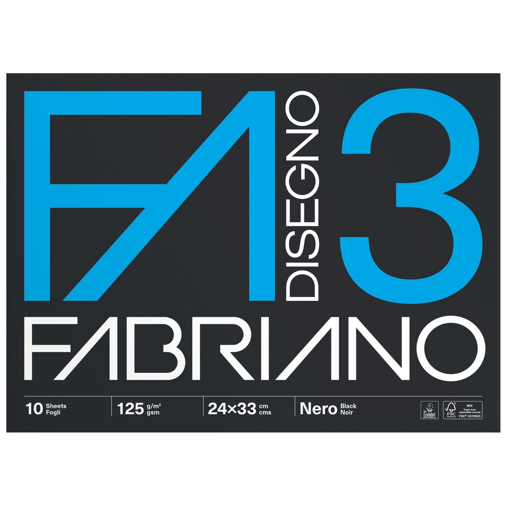 ALBUM 3 NERO (24X33CM FG 10 125GR FABRIANO