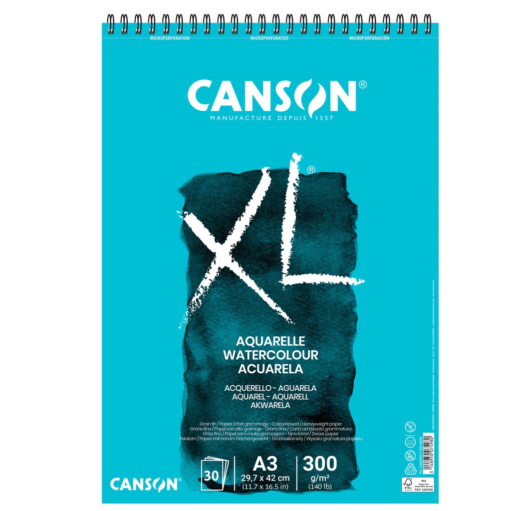 Album XL Aquarelle f.to A3 300gr 30fg Canson