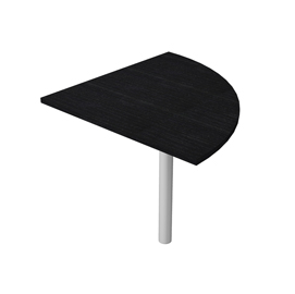 ANGOLARE 90  NERO VENATO + GAMBA SUPPORTO GRIGIO CROMATO x SCRIVANIE EASY