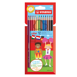 Astuccio 12 pastelli colorati STABILO COLOR