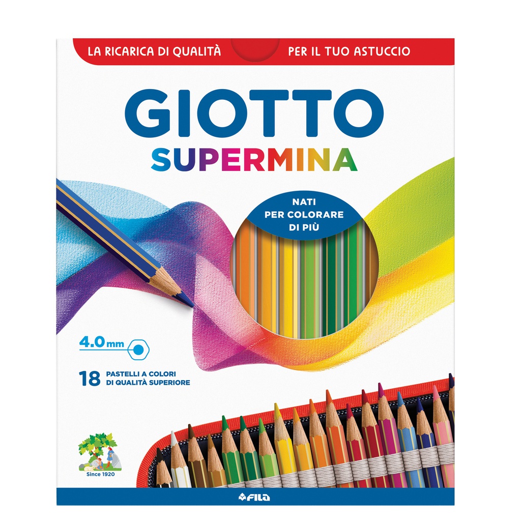 Astuccio 18 pastelli Supermina Giotto