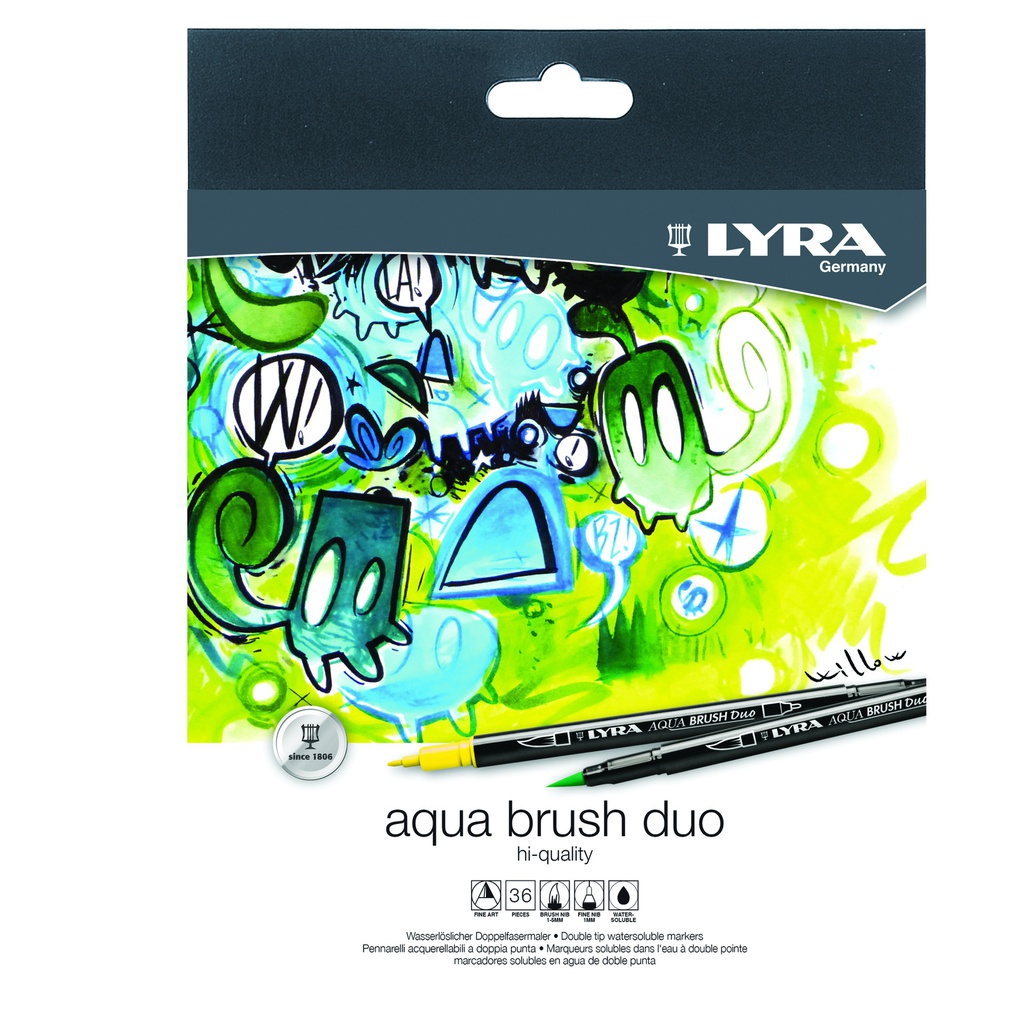 ASTUCCIO 36 PENNARELLI AQUA BRUSH DUO LYRA