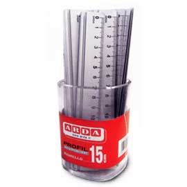 BARATTOLO 15 RIGHELLI ALLUMINIO 15CM ARDA