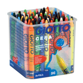 BARATTOLO 96 PASTELLI CERA 90mm D 8.5mm GIOTTO