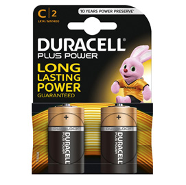 Blister 2 pile MN1400 Duracell PLUS 100 - MEZZA TORCIA C