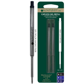 Blister 2 refill GEL per sfera Parker ® NERO PUNTA FINE