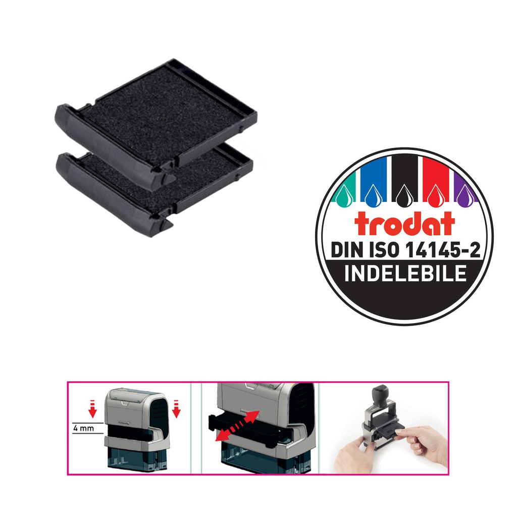 BLISTER DA 2 TAMPONI 6/9430 NERO TRODAT (Delist