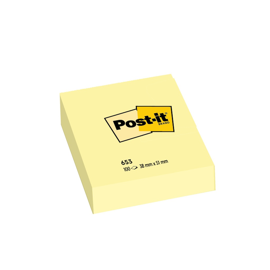BLOCCO 100fg Post-it® Giallo Canary 38x51mm 653