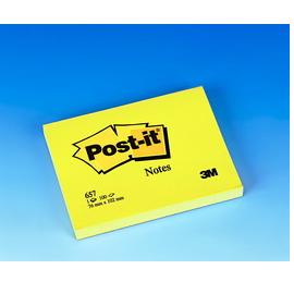 BLOCCO 100fg Post-it® Giallo Canary 76x102mm 657