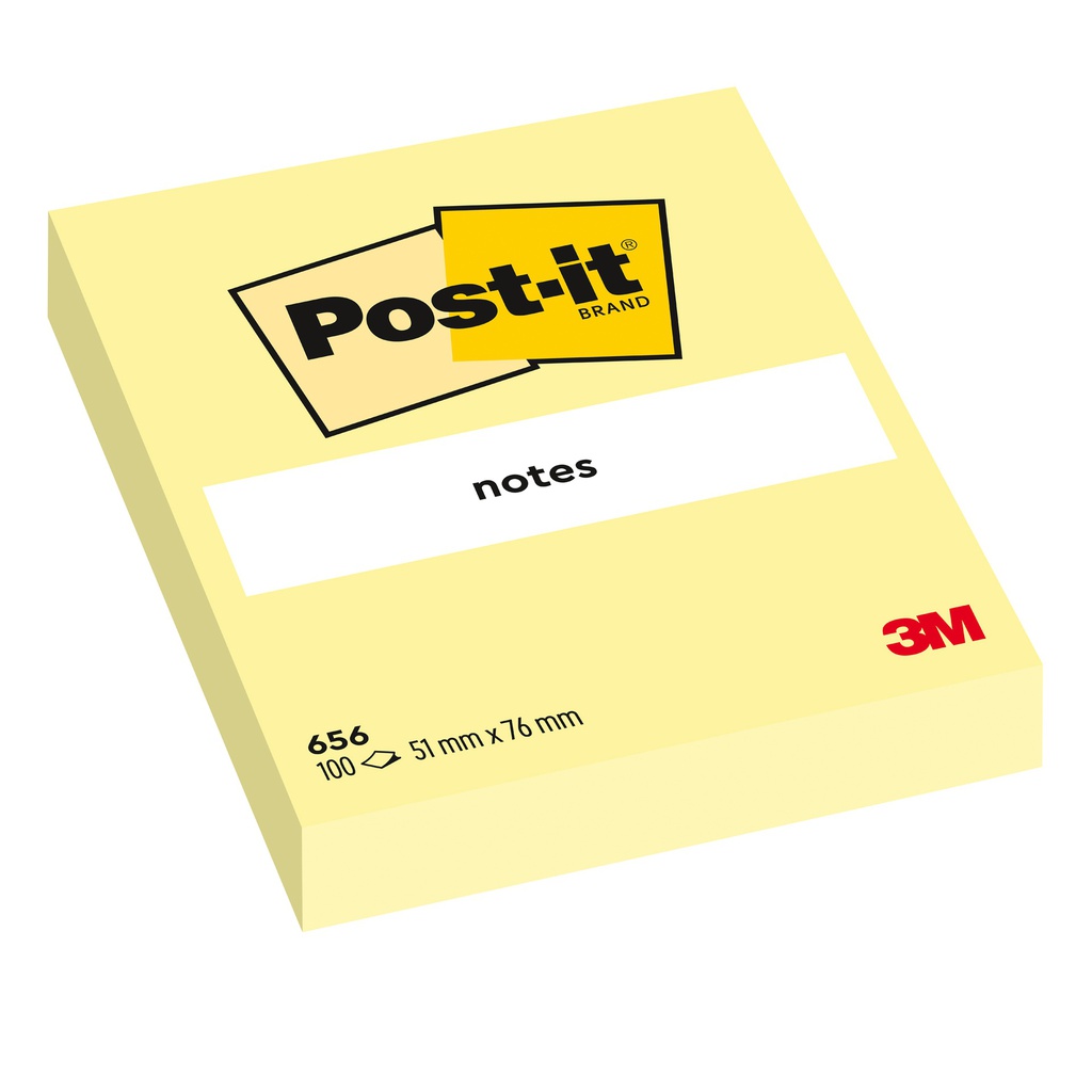 BLOCCO 100fg Post-it® Giallo Canary 76x51mm 656