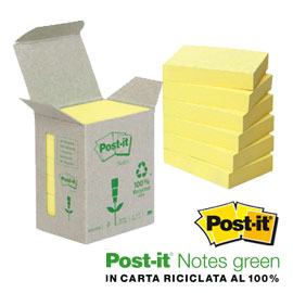BLOCCO 100foglietti Post-it® Notes Green 38x51mm 653-1B GIALLO