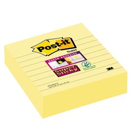 Blocco 70fg. Post-it® Super Sticky Giallo Canary 101x101mm a righe 675-SS3CY-EU