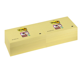 BLOCCO 90foglietti Post-it® SuperSticky Giallo Canary 76x127mm 655-12SS-CY