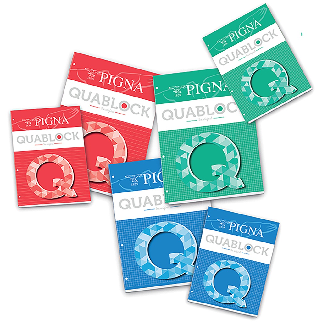 Blocco collato Quablock Original 80gr 50fg A5 4mm PIGNA