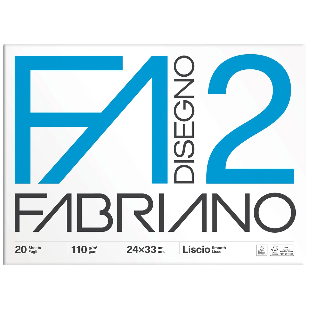 BLOCCO FABRIANO2 (24X33CM 20FG 110GR LISCIO 4 ANGOLI