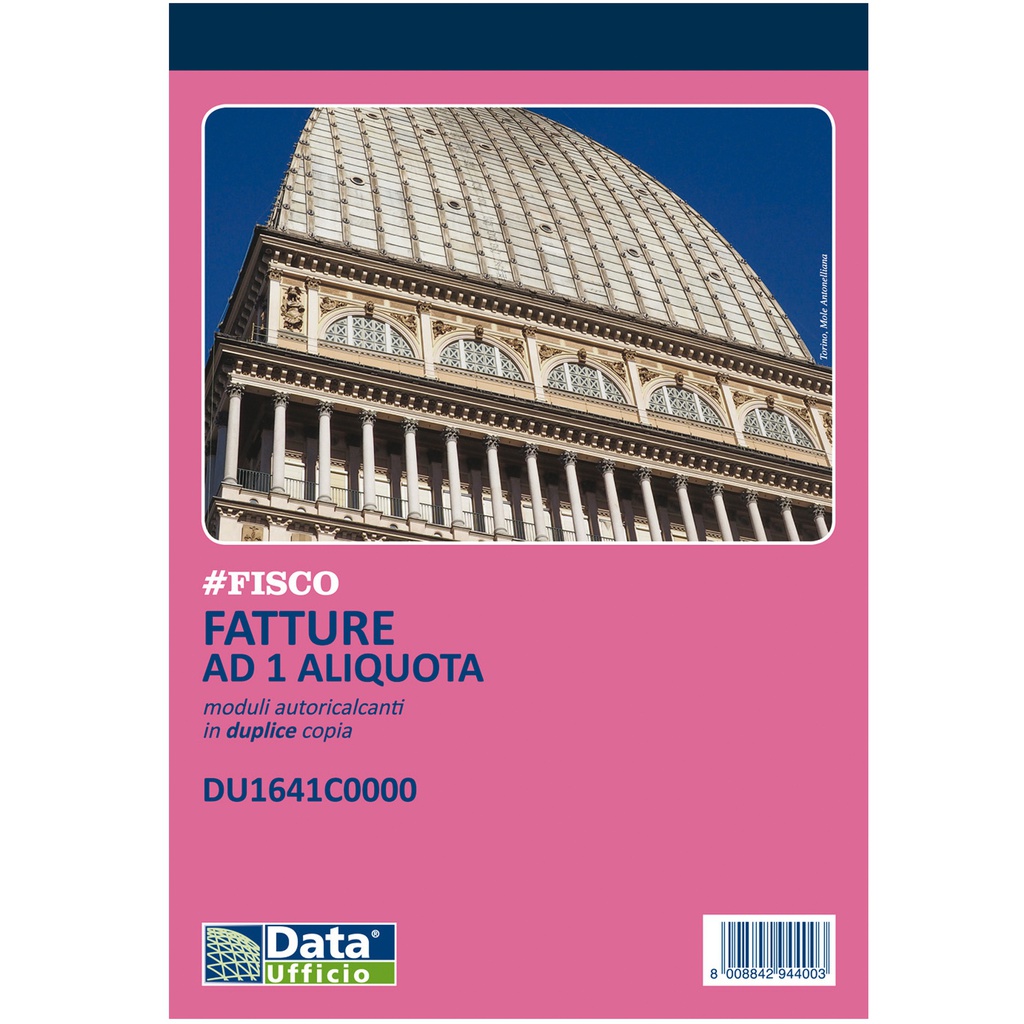Blocco fatture ad 1 aliquota 50x2 autoricalcante  14,8x21cm DU1641C0000