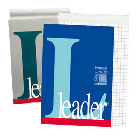 BLOCCO NOTE 21X297MM BIANCO 80GR 90FG LEADER BLASETTI