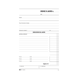 BLOCCO ORDINE DI LAVORO (INTERV. A DOMICILIO 50x2RIC 23x15cm E5663A