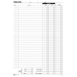 BLOCCO PRIMA NOTA CASSA ENTRATE/USCITE 50/50 FOGLI AUTORIC. 31X21 E5359A