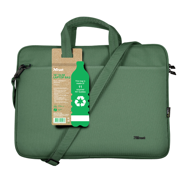 Borsa ecocompatibile per notebook da 16'' Bologna - verde salvia Trust