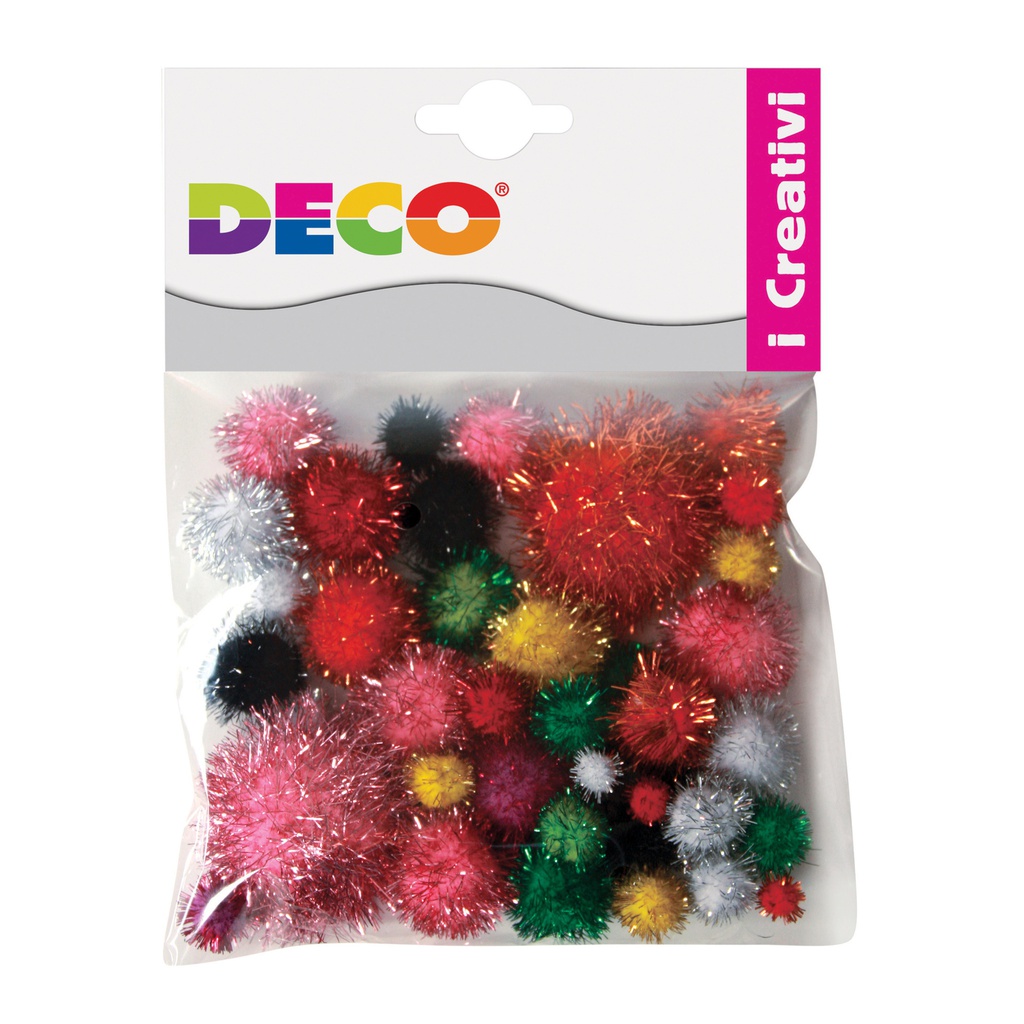 Busta 40 pompon LamE' colori assortiti DECO