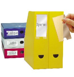 Busta 6 portaetichette PPL adesive trasparenti 62x150mm 10345 3L