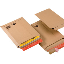 BUSTA A SACCO IN CARTONE B5 185X270X50MM ADESIVO PERM.