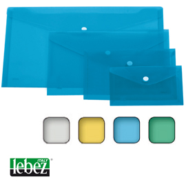 BUSTA CON BOTTONE 24x18,5cm -ORIZZ COLORI ASSORTITI LEBEZ