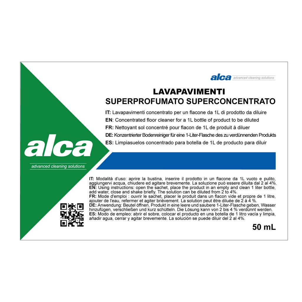 BUSTINA 50ML LAVAPAVIMENTI Linea Monodose Alca