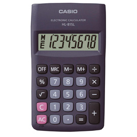 CALCOLATRICE HL-815L BK 8 CIFRE TASCABILE CASIO