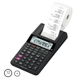 CALCOLATRICE SCRIVENTE 12 CIFRE HR-8RCE NERO CASIO