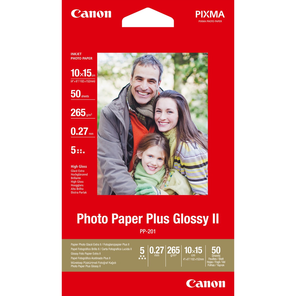CANON CARTA FOTOGRAFICA PP-201 260g/m2 10x15cm 50 fogli