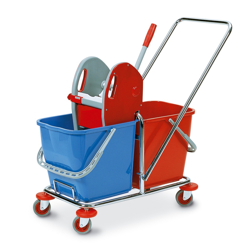 CARRELLO DUO DOPPIA VASCA 25+25LT con PRESSA PerfettoFactory