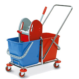 CARRELLO DUO DOPPIA VASCA 25+25LT con PRESSA PerfettoFactory