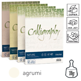 Carta Calligraphy Nature CRUSH A4 50fg 100gr agrumi FAVINI