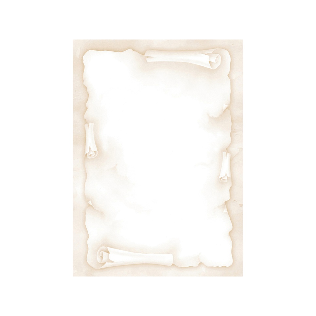 CARTA CON STAMPA ''PERGAMENA'' AVORIO A4 90GR 20FG DECADRY