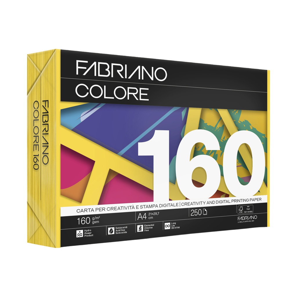 Carta Fabriano Colore A4 160gr 250fg col.tenui cedro