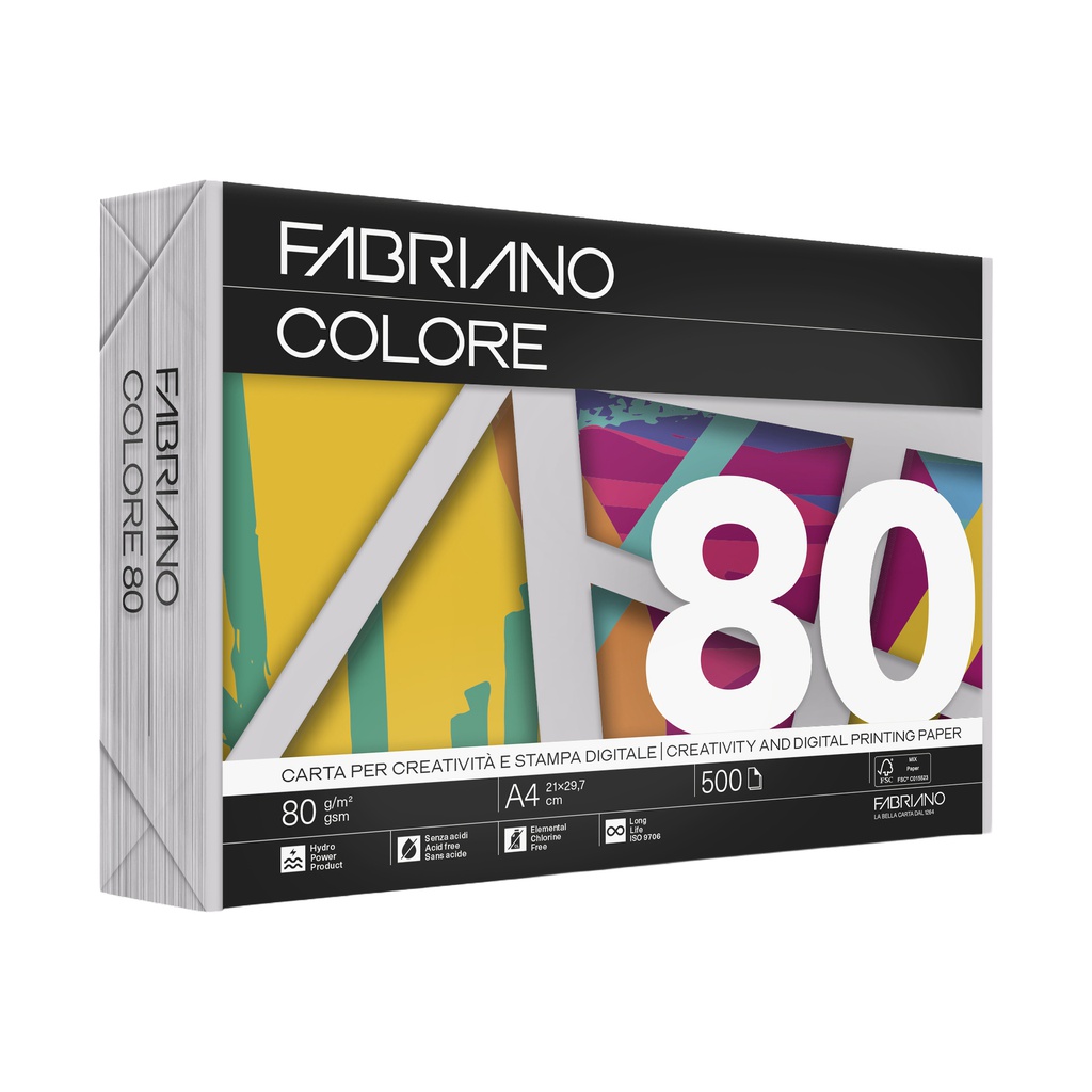 Carta Fabriano Colore A4 80GR 500FG COL.TENUE GRIGIO