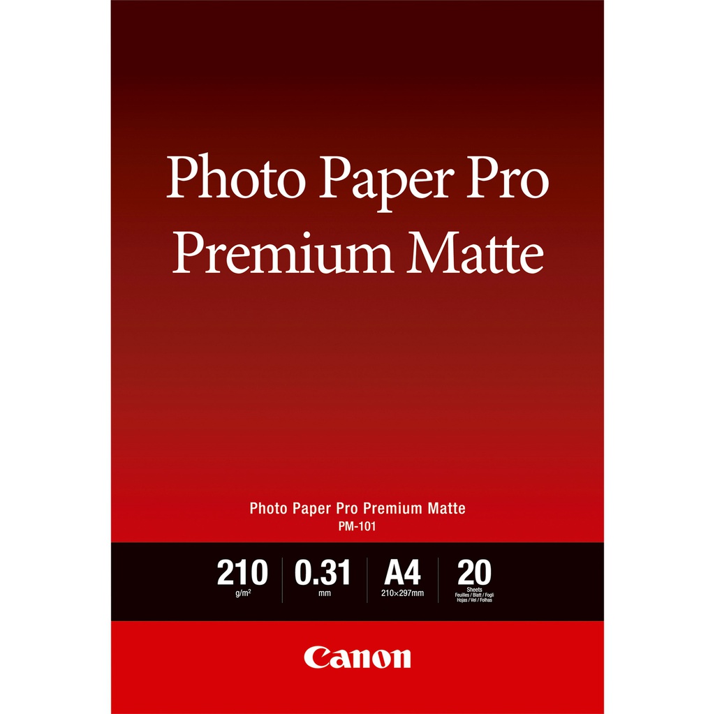 CARTA FOTOGRAFICA CANON PREMIUM OPACA PM-101 A4 - 20 fogli