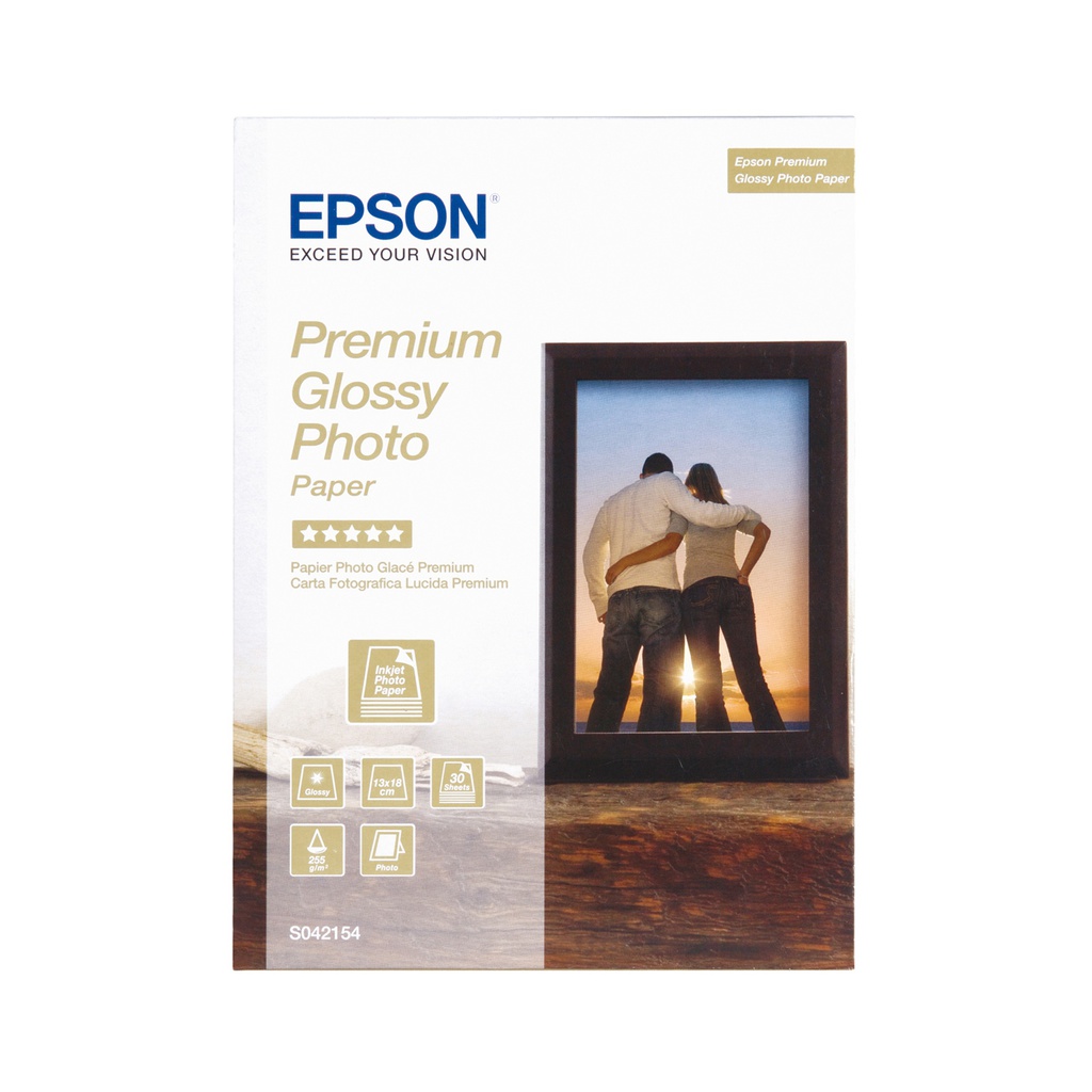 CARTA FOTOGRAFICA LUCIDA PREMIUM BEST 30fg 255gr 13x18cm (5X7'' EPSON