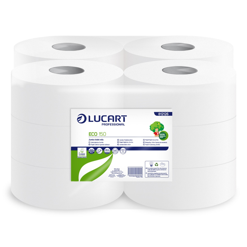 Carta igienica MINI Jumbo D19,5cm - 150mt Eco Lucart