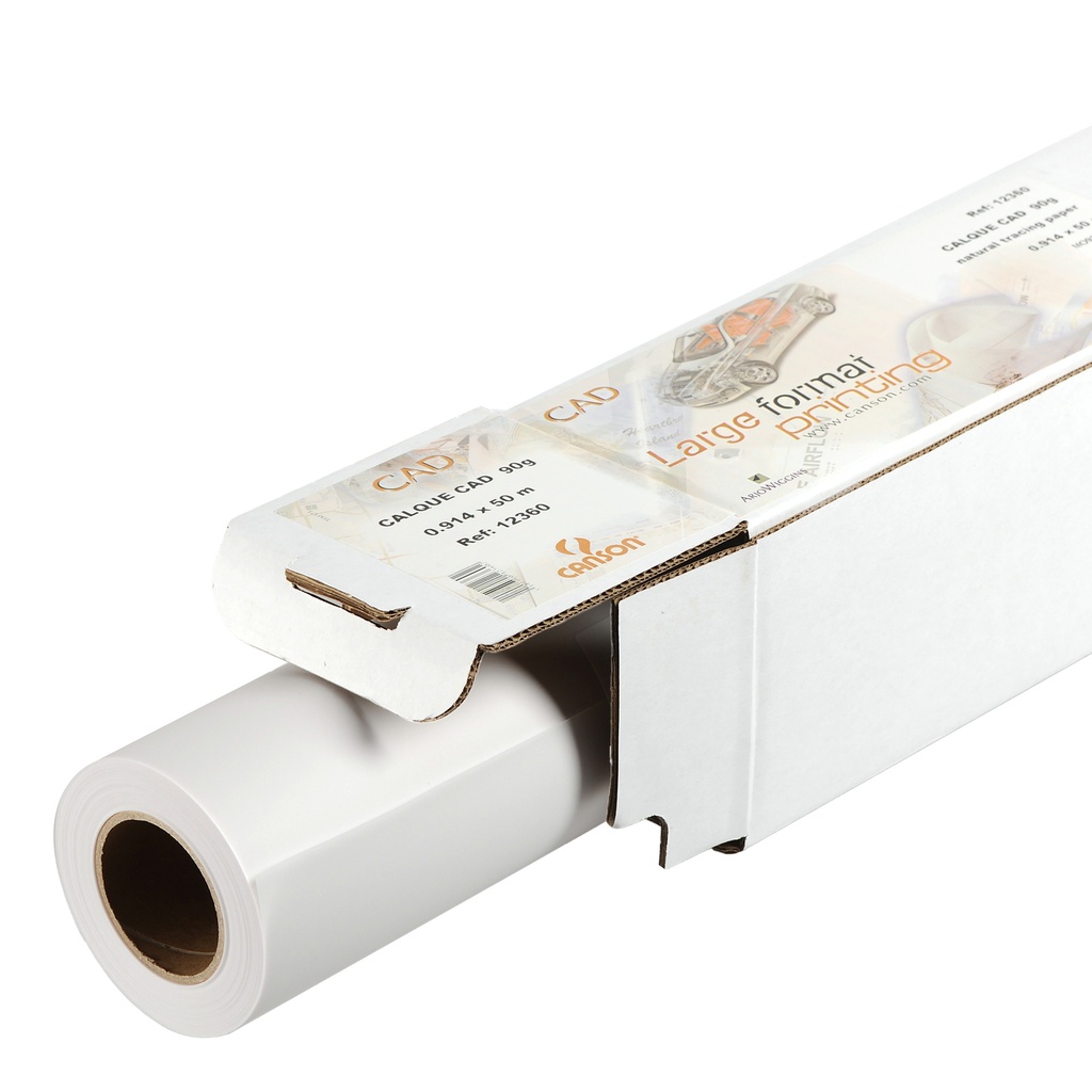 CARTA INKJET PLOTTER 914MM(36'' X 50MT 90/95GR LUCIDA CAD CANSON