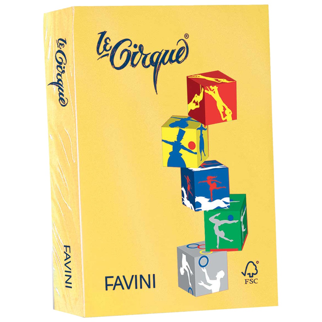 Carta LECIRQUE A4 160gr 250fg giallo sole 202 FAVINI
