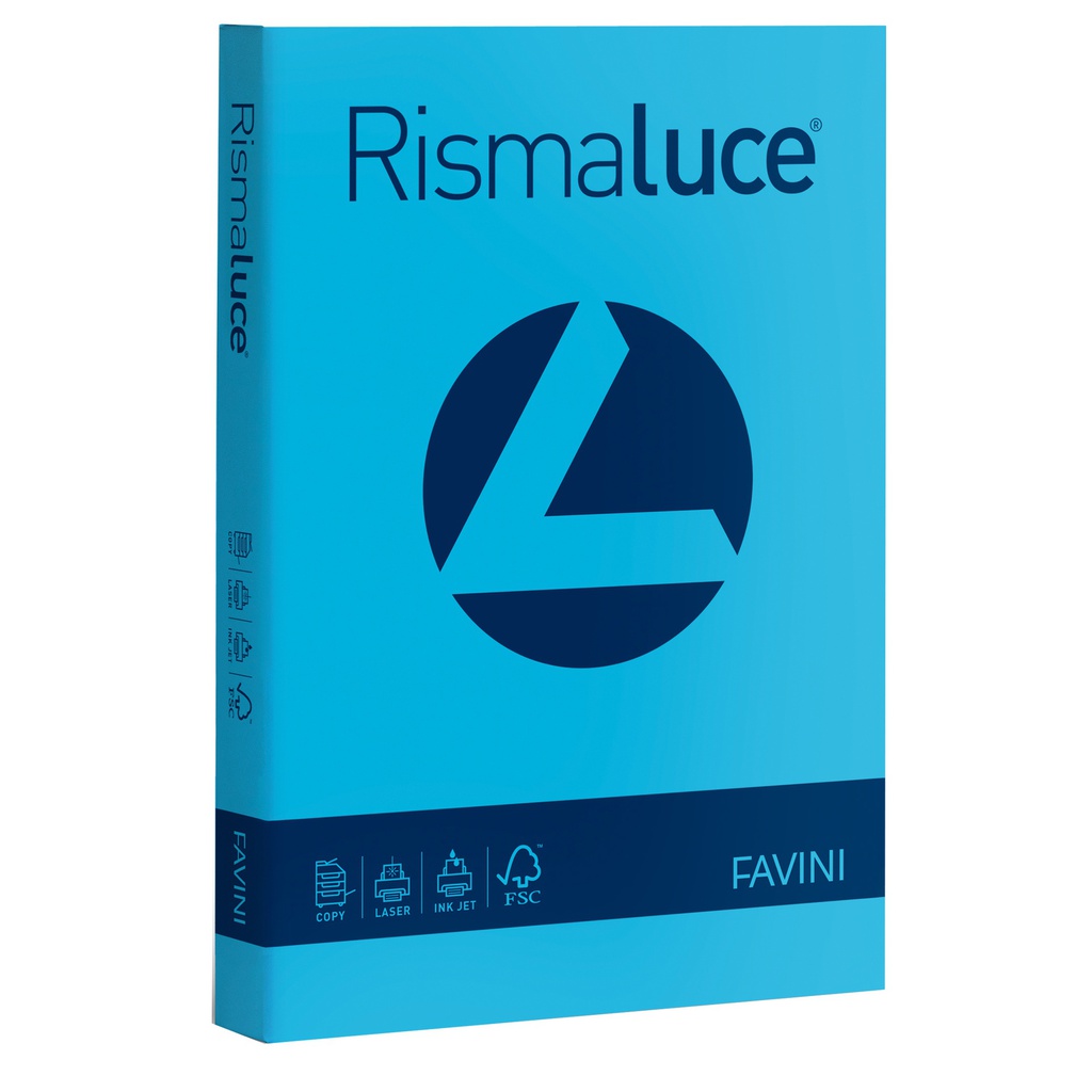 Carta RISMALUCE 140gr A4 200fg azzurro 55 FAVINI