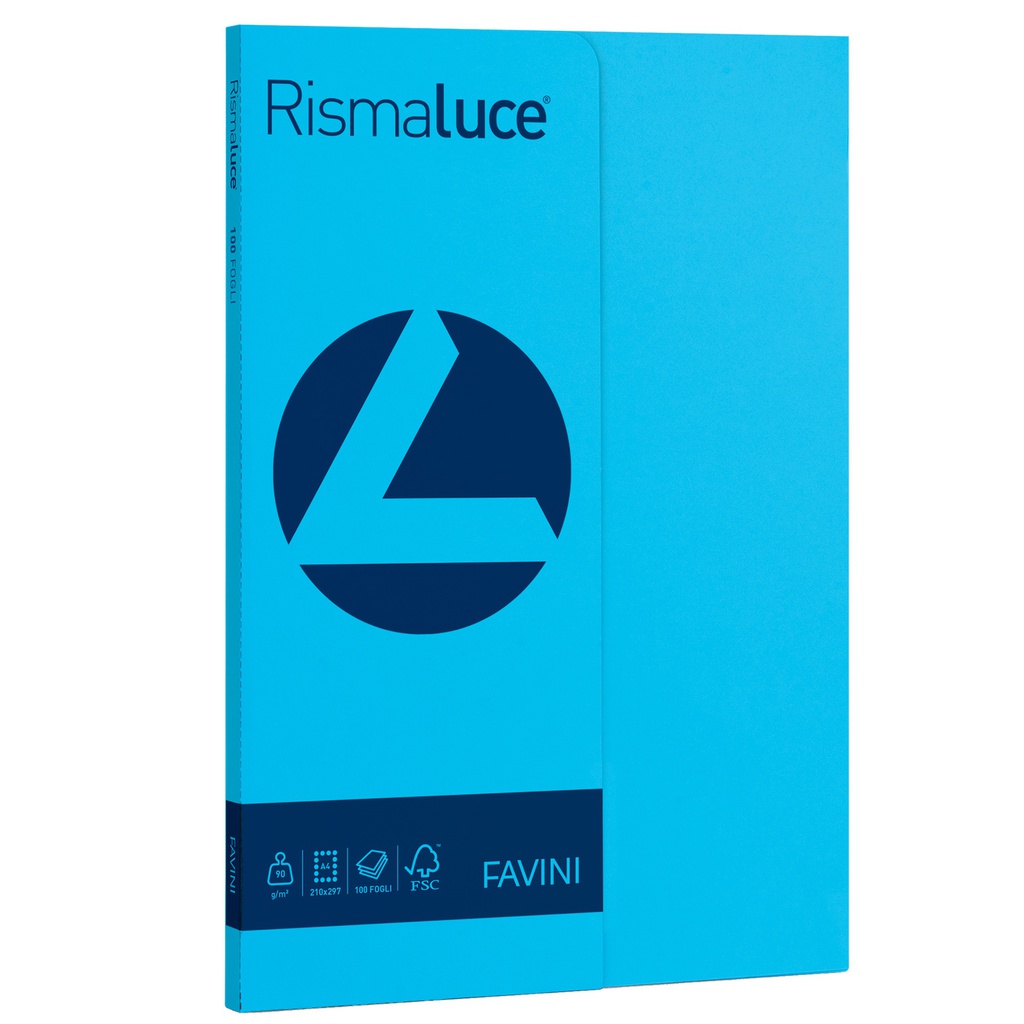 Carta RISMALUCE SMALL A4 90gr 100fg azzurro 55 FAVINI