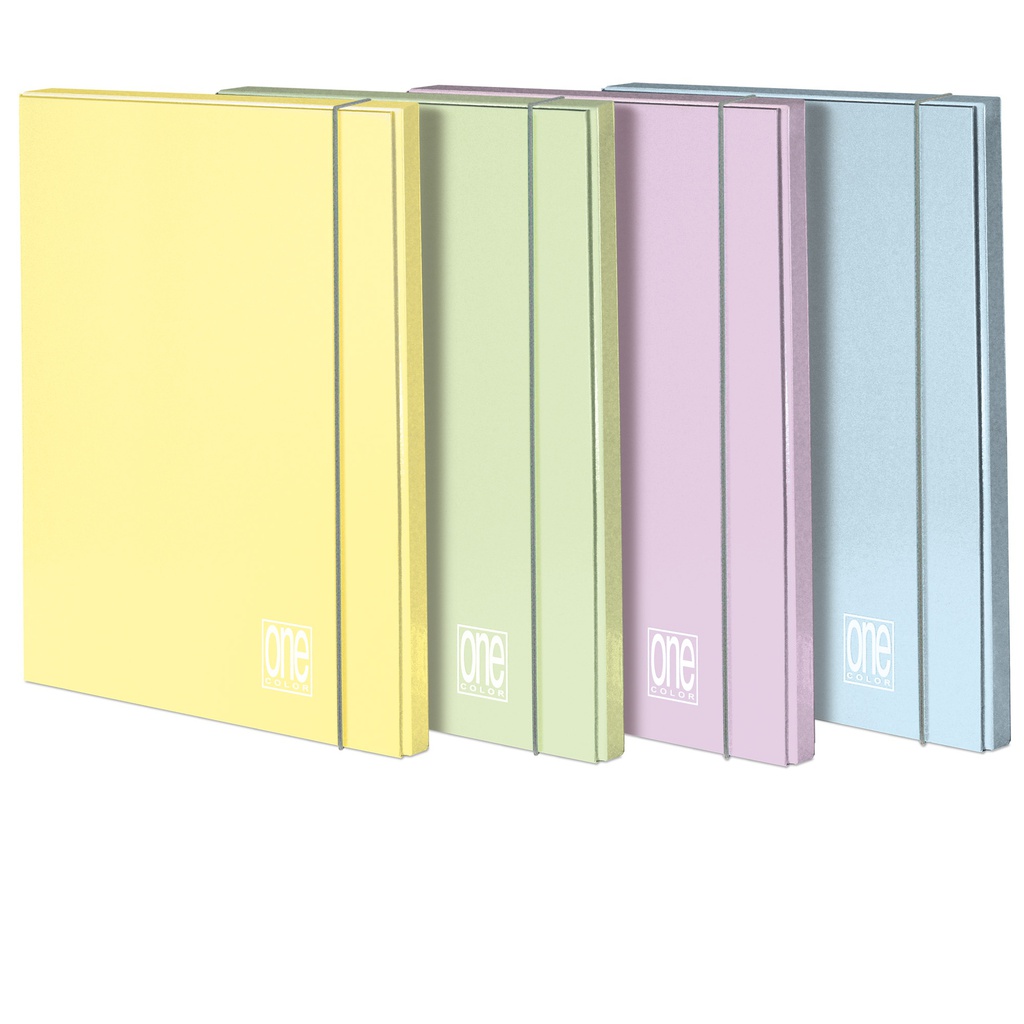 Cartella 3 lembi c/elast. dorso 12mm colori assortiti Pastel One Color Blasetti