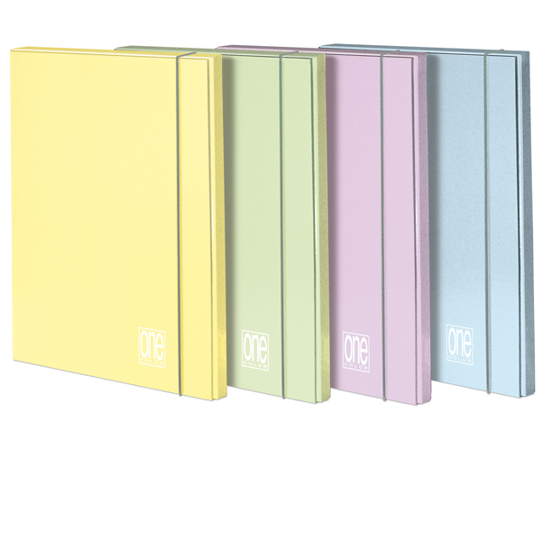 Cartella 3 lembi c/elast. dorso 12mm colori assortiti Pastel One Color Blasetti