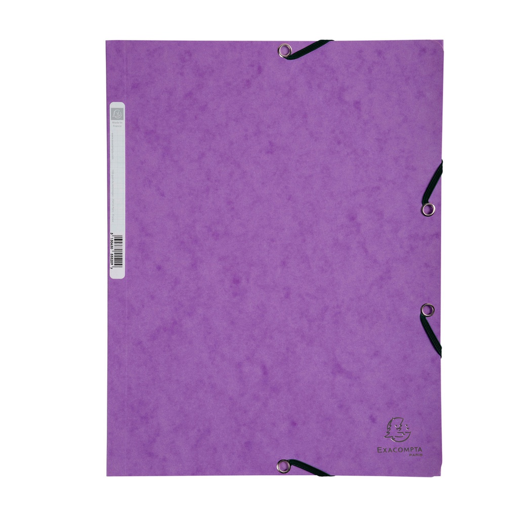 CARTELLA CON ELASTICO 24x32CM VIOLA CARTONCINO LUSTRE' 425gr